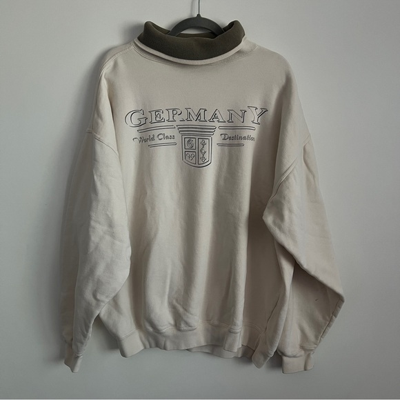 Vintage Gear For Sports Germany Cream Olive Turtleneck Sweater-Men’s Size XXL - Picture 1 of 10